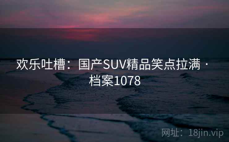 欢乐吐槽：国产SUV精品笑点拉满 · 档案1078