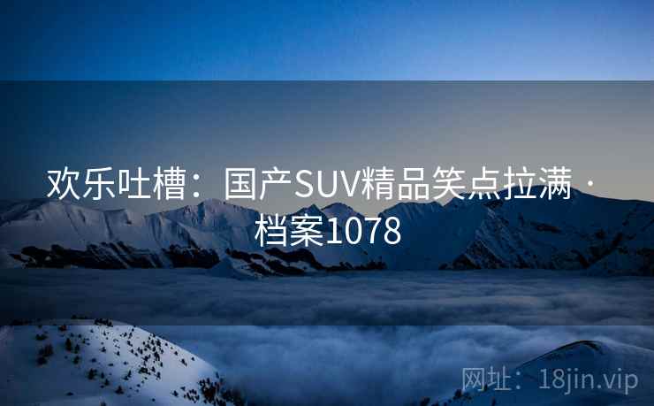 欢乐吐槽:国产SUV精品笑点拉满 · 档案1078 第2张 欢乐吐槽:国产SUV精品笑点拉满 · 档案1078 第2张